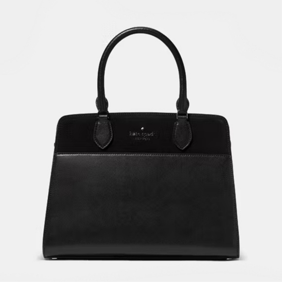 Kate Spade Madison Suede Medium Satchel Black